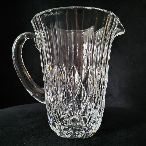 Small Vintage Val St. Lambert Crystal Imperial Glass Pitcher 6'' , 16 fl oz - Picture 1 of 7